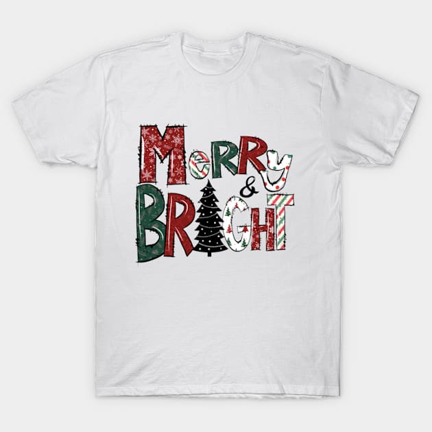 Merry & Brights | Merry Christmas 2022 T-Shirt by marklaunch